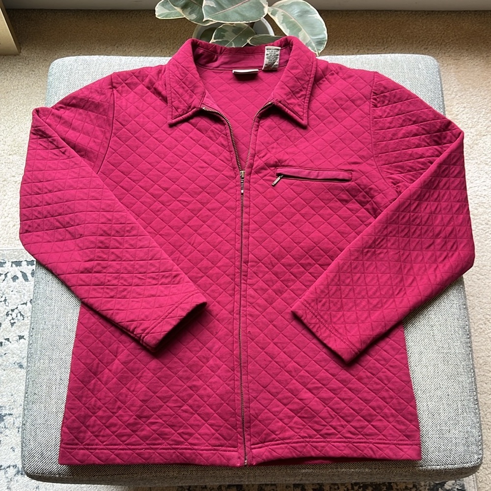 Vintage LL Bean Womens Cranberry Quilted Zip up jacket , Size: S